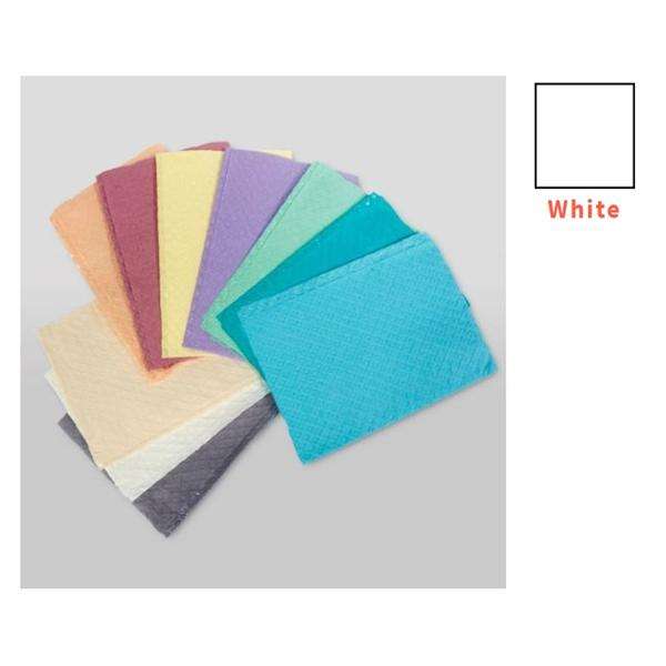 Bib Towel TIDI Choice Diamond 13 in x 18 in White 2 Ply Tissue / Poly 500/Ca